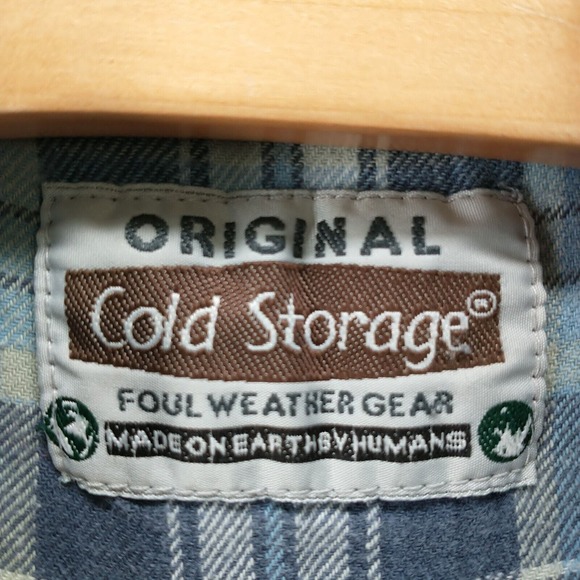 Cold Storage Men's Pearl Snap Shirt Multicolor Medium Long Sleeve Plaid Cotton - Picture 8 of 12